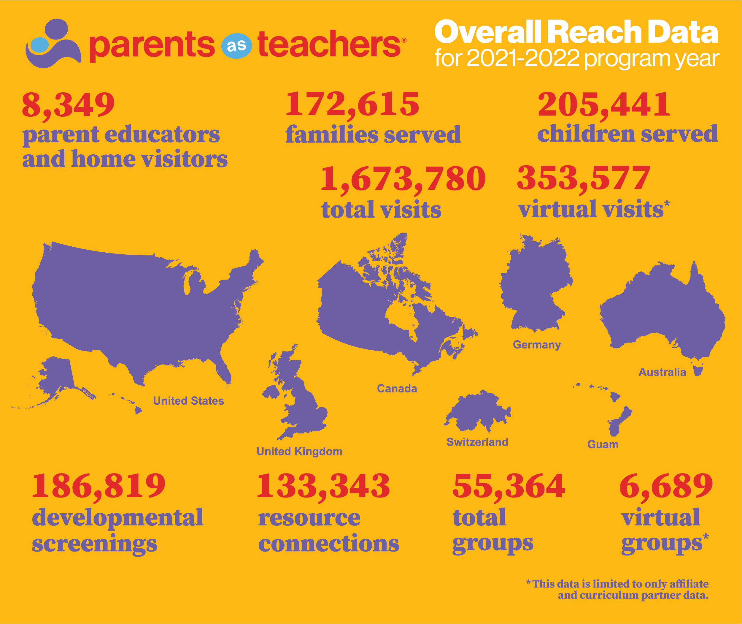 Parents as Teachers Reach Map