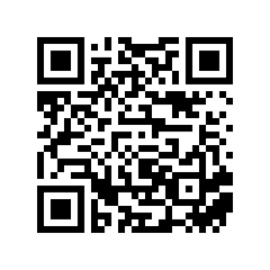 Square black-and-white QR code on a white background centered in the image.